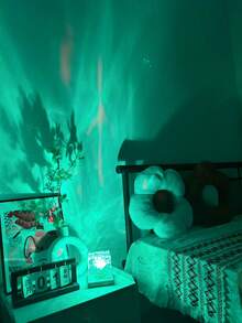 1pc Water Ripple Projection Lamp With Touch/Remote Control, 16 Dynamic Colors, USB Powered, Glass Art Decorative Light, Suitable For Bedroom, Living Room, Kids Room - Birthday, Holiday Romantic Gift, Home Decor - Multicolor - View 2