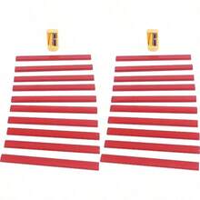 Pencil Office Drawing - Red Flat Carpentry Marking Tool Design Drawing Engineering - Multicolor - View 2