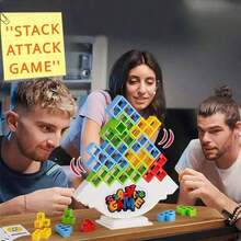 Juguete de apilamiento para aliviar el estrés, juguete de alivio del estrés para la oficina, juguete de apilamiento de bloques de equilibrio divertido para el escritorio (color aleatorio) - Multicolor - Ver 3