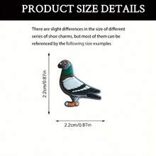 12pcs Bird-Shaped Shoe Charms, Assorted Styles, Durable Shoe Decorations For Sandals, Slippers - Multicolor - View 4