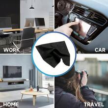 Black Microfiber Double-Sided Plush Cleaning Cloth, Suitable For Phone Screen Cleaning, Eyeglass Cloth, Watch & Jewelry Polishing Cloth, Multi-Purpose Fine Wiping & Care Cloth - Screen Cleaning Cloth - View 2