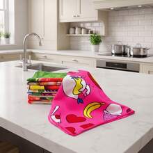 10-Piece Hand Towel Set - Kitchen Towels - Microfiber - Soft Touch - Assorted Designs - Multicolor - View 5