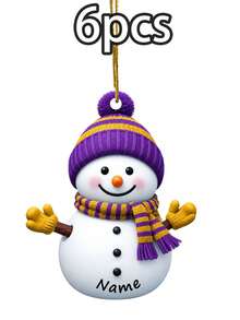 Custom Name Snowman Christmas Ornament, Personalized Knit Hat Snowman Tree Decor, Festive Winter Holiday Style, Customized Christmas Hanging Decoration, Customizable Name Wall Ornament, Christmas Home Decor, Holiday Keepsake Gift 2026, Christmas Gift - Style B - View 32
