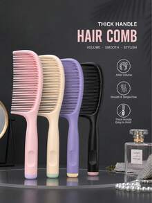 Hair Comb Straight Hair Brush Square Handle Thickened Volumizing Style Long Hair Home Use Top Hair Fluffy Women Only - Multiple Styles - View 7