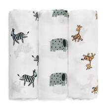3pcs/Set Baby Receiving Blankets, Newborn Gauze Swaddle Wraps, Soft Thin Breathable Absorbent Baby Swaddle Cloth - Multicolor - View 10