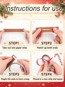 61/303/72/204 Dekorasi Gantung Natal Termasuk Rantai Kertas, Bintang dan Rumbai, Cocok Untuk Dekorasi Teras, Latar Belakang Pesta, Langit-langit, Jendela Untuk Pesta Natal, Perayaan Tahun Baru, Dekorasi Rumah, Pembaptisan, Latar Belakang Pesta Ulang Tahun - View 5