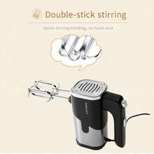 Blender SOKANY 6621, Motor Tembaga 800W, Kontrol 5 Kecepatan, Pencampuran Cepat 15 detik, Kepala Pencampur Stainless Steel 304, Tidak Panas Berlebih, Mudah Dibersihkan, Cocok Untuk Toko Kue/Kafe/Rumah, Model Esensial - Hitam - View 6