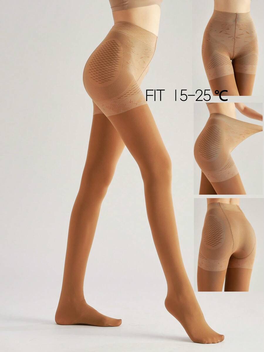 Celana Ketat Wanita Modis Pengontrol Perut dan Pengangkat Bokong, Tebal Sedang, Celana Ketat, Legging - MultiWarna - View 1
