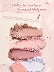 JILL LEEN 9-Color Eyeshadow Palette 901, Matte Shimmer Metallic Tones, Velvet Texture Buildable, Rich Pigment Neutral Earthy Colors, Suitable For Daily Work, Date Night, Party - Nine-color Eyeshadow 902 - View 3