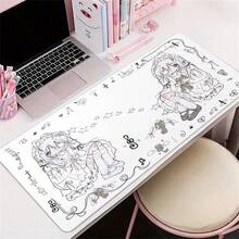 Cute Anime Girl Leather Mouse Pad Office Extended Mousepad PC Accessories Gaming Pads Non-Slip XXL Aesthetics Leather Desk Mat Desk Decort Mats - View 1