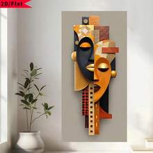 1 Piece Frameless Modern African Style Abstract African Face Canvas Wall Art Poster, For Living Room, Bedroom, And Modern Decoration - 222 - View 6