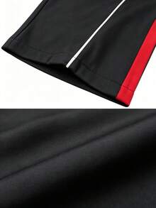 Men's Spring/Autumn Casual Loose Straight Leg Sweatpants Fashion Casual Long Pants - Black - View 7