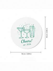 Personalized Name And Year Coaster, Custom Text Drink Coaster With Line Art Party Design, Custom Beverage Coaster, Birthday Party Table Decor, Celebration Drink Mat, Coffee Coaster, Birthday Gift For Friends, Family, Party Hosts And Guests. - Multicolor - View 65