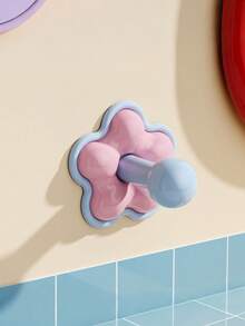 1pc Flower Shaped Adhesive Wall Hook, Cute Cartoon Design, For Hanging Bags, Hats, Towels, Nursery Room Storage Organizer - Multicolor - View 9