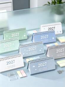 2027 Mini Desktop Calendar - Monthly Designed Mini Desktop Calendar, Vertical Flip Calendar, Made Of Thick Paper, Cute Desktop Decoration, Suitable For Home Or Office Use. - Multicolor - View 6