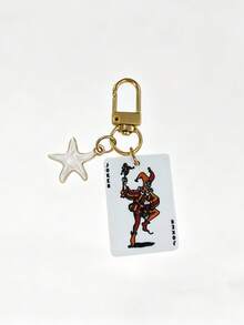 1pc Vintage King Poker Card Premium Keychain, Unique Niche Card Bag Charm, Creative Mini Couple Minimalist Gift - Multicolor - View 7