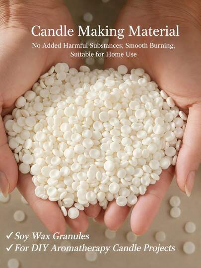 500g/1000g Sojawachs-Perlen, geeignet für DIY-Aromatherapie-Kerzenherstellung, Kerzenherstellungsmaterialien, 17,63oz/35,27oz Mehrzweck-Sojawachs-Perlen, Rohwachs für Kerzenherstellung, geeignet für Behälterkerzen/Säulenkerzen, Schulanfang, Weihnachten, Halloween