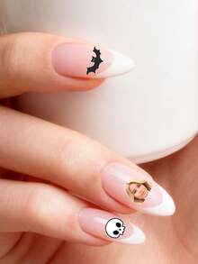 Custom Photo Nail Stickers, Personalized Face And Pet Nail Decals, Halloween Ghost Pumpkin Spider Web Patterns, Waterproof Self-Adhesive DIY Nail Stickers, Halloween-Themed Decorations, Suitable For Women And Girls' Halloween Parties - Multicolor - View 9