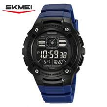 Skmei 2636 Sports Running 5atm Water Resistant TPU Strap Top Quality Unisex Digital Watch For Sport - Blue - View 7
