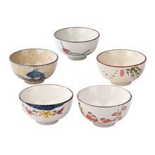 5/6pcs Japanese Style Ceramic Soup Spoons, Household Spoons, Rice Spoons, Dessert Spoons, Coffee Spoons, 6 Different Patterns, Underglaze Design, Microwave And Oven , Suitable For Daily Family Use And Restaurant - View 20