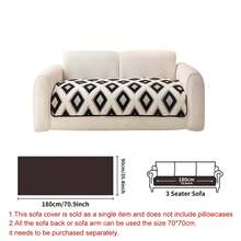 SANMOSPIN 1PC Solid Color Plush Sofa Cover - Modern Non-Slip Warm Sofa Protector, Soft Cotton Plush Material Sofa Cushion, Suitable For 1-4 Seater Sofa - Machine Washable Polyester Home Decor - Black - View 15