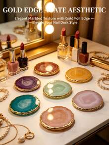 A Beautiful Resin Display And Storage Tray With Gold Trim, Serving As A Multi-Functional Palette, Dressing Table Accessory, Display Tray, Cosmetic Storage Box, Room Decoration, Bedroom Decoration, Halloween, And Christmas Gift. - Multicolor - View 10