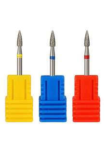 3/1pc Professional Fine Nail Drill Bits - Ultra-Fine Grit, Suitable For Salon-Grade Nail Grooming, Nail Pre-Treatment And Cuticle Removal - Multicolor - View 5