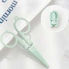 1pc Mini Folding Scissors With Safety Cover, Portable Small Pocket Travel Paper Cutter For DIY Crafts Journaling, Cute Student Stationery - Multicolor - View 13