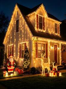 1pc 30m/98ft Christmas Firecracker Fairy Light String, 1000/800/600 LED Firework Light String, Christmas Firecracker Lights, Suitable For Rooms, Patios, Indoor/Outdoor Use, Weddings, Parties, Home, Gardens, New Year's, And Christmas Decorations - Firecracker String Lights - View 7