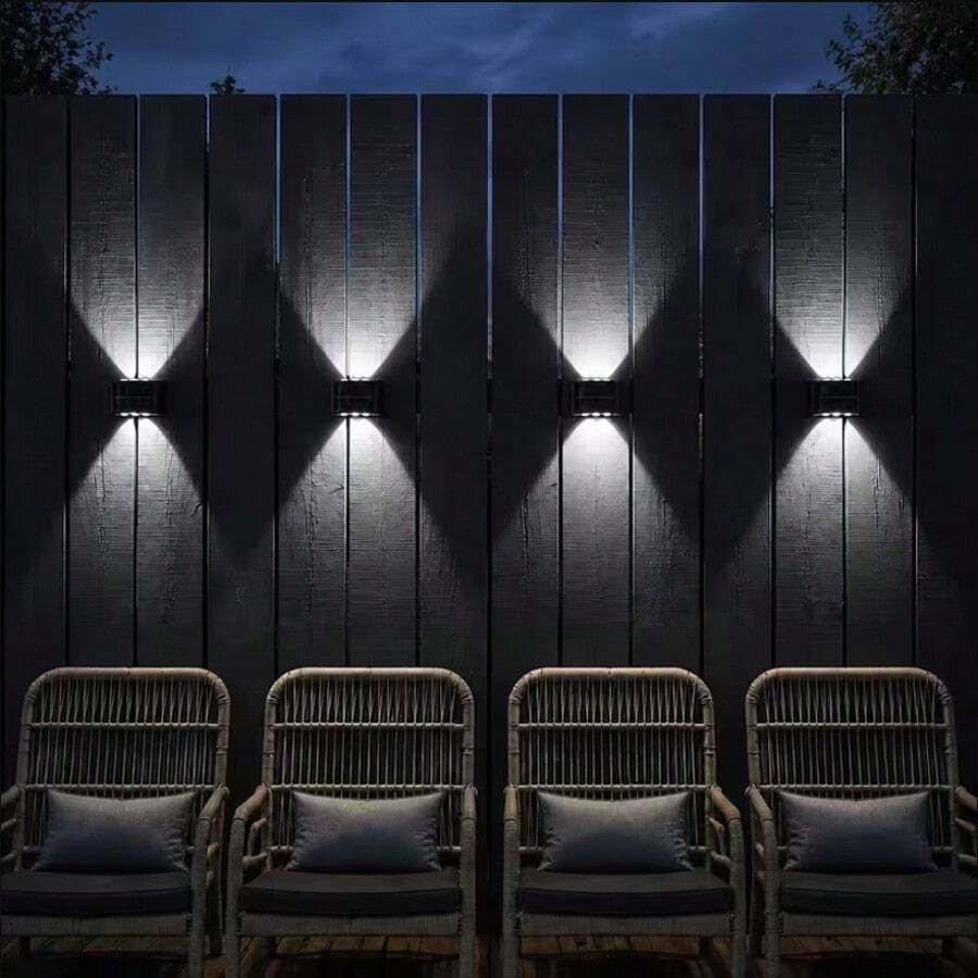 Solar Outdoor Wall Decor Light, LED Ambient Wall Wash Light, Suitable For Garden Walls, Fences And Seasonal Holiday Decoration