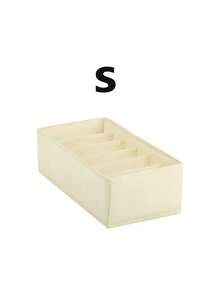 1/3pcs Drawer Divider Organizers,Foldable Wardrobe Storage Baskets And Fabric Storage Boxes,For Storing Clothes,Underwear,Bras,Ties,Accessories,Socks.Bathroom Storage Bags,Wardrobe Storage Bags,Essential For Dorm & College.Autumn Home Decor/Halloween - Beige - View 11