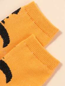 6 Pairs Halloween Kids Socks, Toddler Halloween Theme, Fall Decor Cute Socks For Girls, Festival Party Wear, Kids Fall Season Halloween - Multicolor - View 5