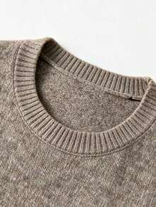 Maximasa Autumn/Winter New Knit Sweater, Loose Slouchy Ruffle Cuff Versatile Top, Daily Wear - Flower Camel - View 8