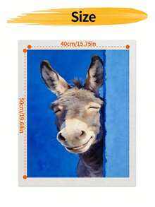 DIY Cute Smiling Donkey Portrait (Frameless 8x12 / 16x20 Inches) Paint By Numbers Kit(Acrylic) Arts & Crafts For Adult Beginners, Home Wall Decor, And Creative Holiday Gifts For Animal Lovers - Sets - View 7