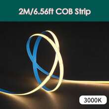 5V USB Powered Dimmable Dual‑Color LED Tape Light, ,COB LED Strip Light, Self‑Adhesive Flexible Under Cabinet Lighting, Warm & White Light For Kitchen Closet Bedroom Home Decor - Multicolor - View 12