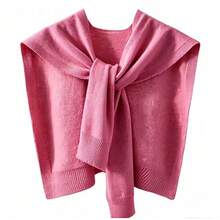 Cardigan Luaran Wanita Warna Polos, Model Baru, Cocok untuk Kantor, Ruangan Ber-AC, Ukuran Kecil, dan Pelindung Bahu (Kamisol). - MultiWarna - View 4