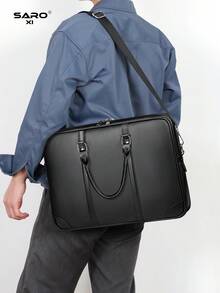 saroxi 1 buah Tas Selempang Pria, Tas Jinjing Klasik Kapasitas Besar untuk Laptop, Dapat Menyimpan Dokumen dan Perlengkapan Kantor, Cocok untuk Perjalanan Bisnis, Gaya Minimalis, Hadiah untuk Pria - MultiWarna - View 5