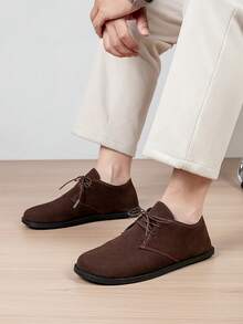 Plus Size Men's New Slouchy Loafers, Casual Versatile Commuter Flat Loafers With Enclosed Structure - Brown - View 9
