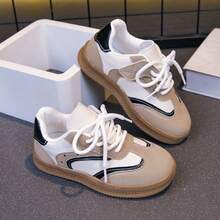 New Kids' Retro Style Training Shoes, Spring/Autumn Unisex Children's Soft Sole Casual Sports Sneakers - Khaki - View 10