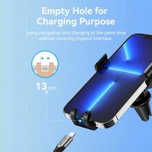 VENTION Gravity Auto-Clamping Car Phone Mount, Square Panel With Duckbill Clip, Air Vent Cell Phone Holder Universal Car Navigation Stand - Duckbill Clip-on - View 7