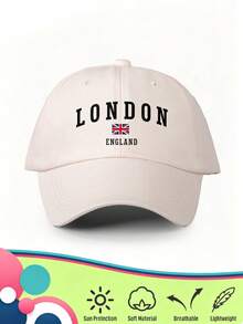 1款中性復古棒球帽，印有「LONDON ENGLAND」字樣與英國國旗圖案，柔軟可調節貼合，適合作為英國旅遊紀念品與禮物 - LONDON - 查看 15