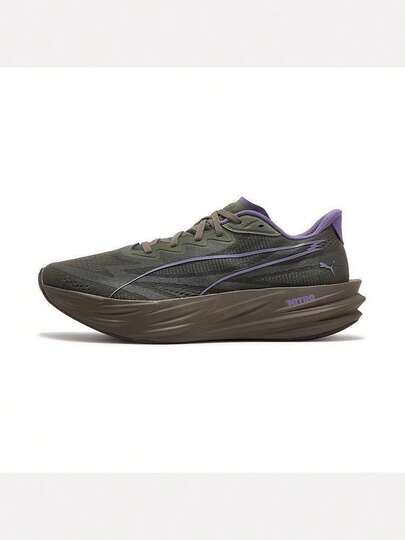 Puma Men's Deviate Pure NITRO Low-Top Sports Casual Shoes, Mist Gray/Green/Matte Bronze, 31390422