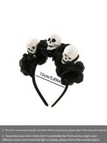 Black Headband Hair Accessory Halloween Festive Atmosphere Funny Tulle Hair Clip Headband - Multicolor - View 6