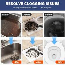JAYSUING Pipe Cleaning Tablets, Effectively Dissolve Grease And Hair, Quickly Unclog Blockages, Suitable For Kitchen, Sink, Toilet And Drain Pipes, Effectively Maintain Home Drainage System. Deep Cleaning, Perfect Gift For Friends And Family During Holidays, Home Essential. (New And Old Models Will Be Shipped Randomly.) - Multiple - View 4