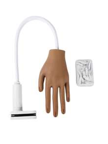 Acrylic Nail Practice Hand, Realistic Silicone Model Hand, Flexible Fingers, Suitable For Acrylic Nail, Gel Nail Polish Training, Complete Nail Art Beginner Practice Hand - Gold - View 11