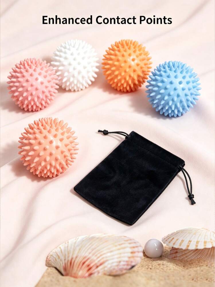 Fascia Massage Ball For Muscle Spiky Massage Balls For Man And Women Massage Ball Foot Massager Massage Tools For Feet Back Hands Muscles Plantar Exercise Stress Workout Gym Equipment Yoga Accessories Travel Essentials Massage Tools - Multicolor - View 10