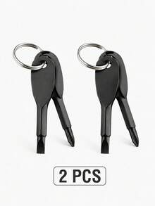 1/2PCS Portable Screwdriver And Flathead Screwdriver Keychain Set - Camping Accessories, Multi-Function Mini Pocket Repair Tool, Gadget, Car Accessory, Bag Charm, School Gothic Y2K Christmas Gift, Outdoor EDC Multi-Tool - Multiple Styles - View 15