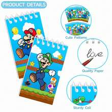 SUPER MARIO BROS. 1set/8pcs Classic Game Cartoon Coil Small Notebook Set, With Multiple Cute Character Covers, Portable And Small, Suitable For Taking Notes On The Go, Is A Super Practical Holiday Gift For Boys And Girls. (Stochastic Style) - Multicolor - View 7