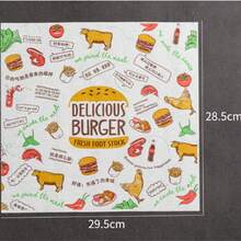 100pcs Hamburger Sandwich Food Wrapping Paper, Cake Roll Hamburger Greaseproof Paper, Wrapping Paper, Pastry Bread Greaseproof Paper Liner Non-Stick Baking Paper For Kitchen And Catering, Kitchen And Restaurant Essentials - Multicolor - View 6