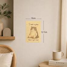 10pcs 10*12.7cm Aesthetic Cat Word Art Stickers Humorous Graphic Decals Card For Scrapbooking Wall Collage Gift Wrapping DIY Craft - 10Pcs - View 7